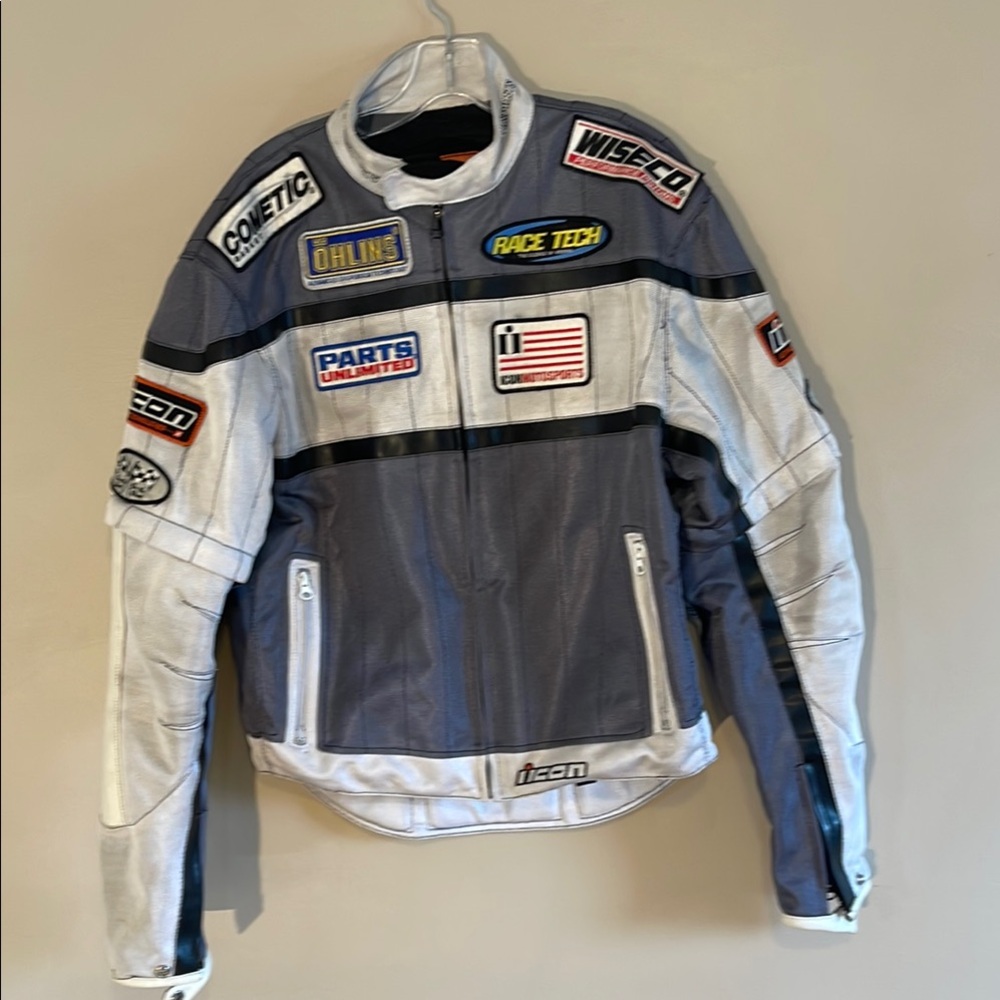 Icon Motorcycle Jacket Tarmac Men’s Large Asphalt Technologies Protective Pads